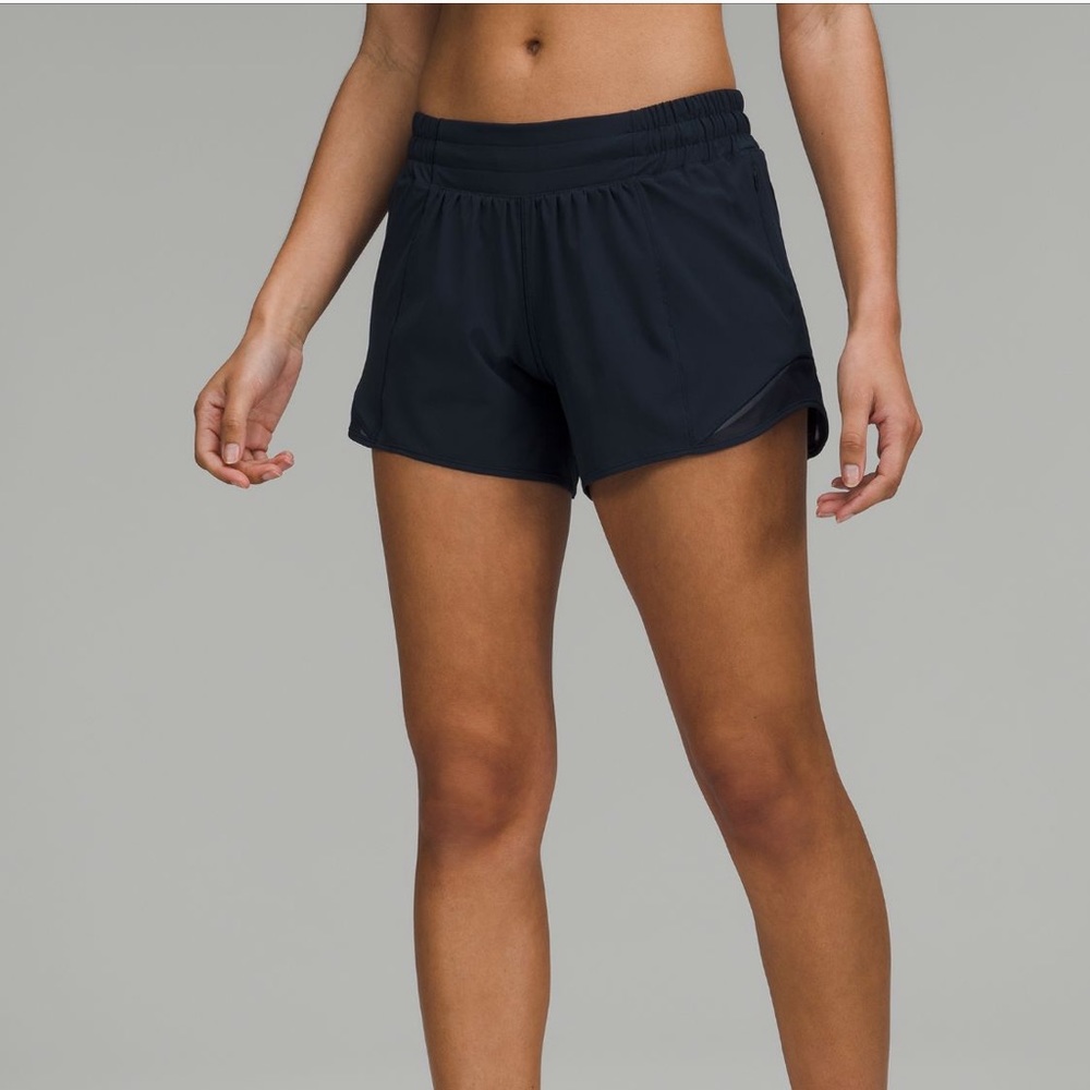 Navy lululemon Hotty Hot Shorts